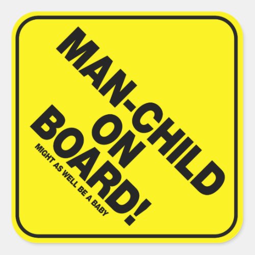 Man_Child On Board Vehicle Warning Sticker