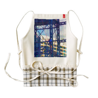 Man climbing a steel ladder zazzle HEART apron