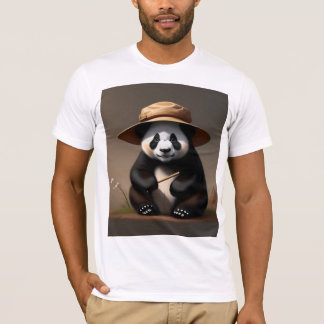 Man Clothing, panda trait linen Hut T-Shirt