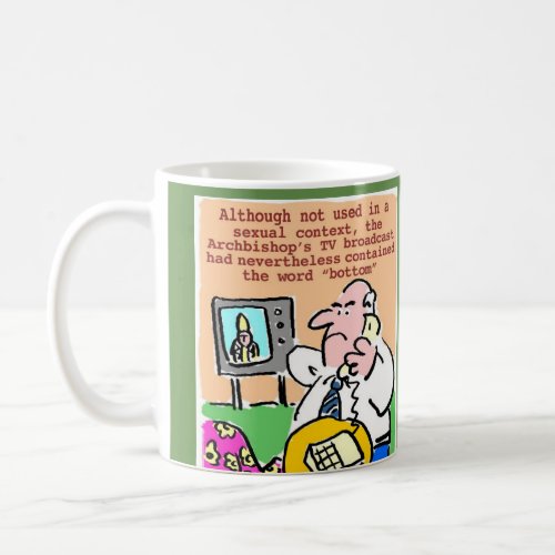 Man Complains by Telephone about TV Broadcast Coffee Mug