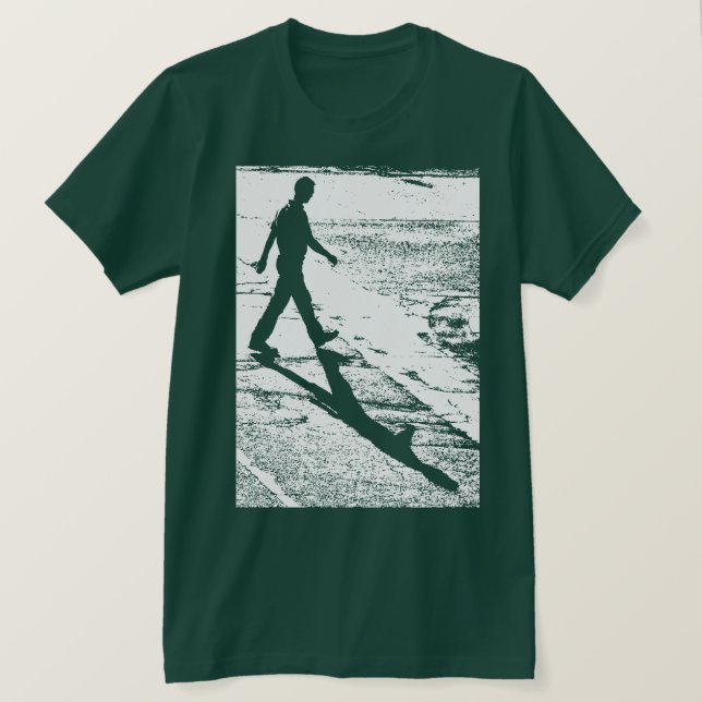Man Crossing a Road - Customized T-Shirt (Design Front)