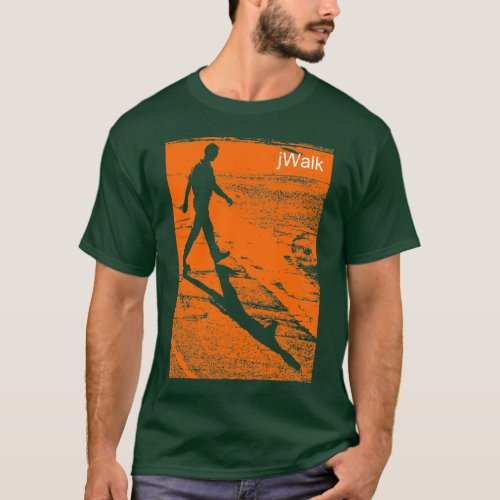 Man Crossing a Road _ In Orange _ jWalk T_Shirt