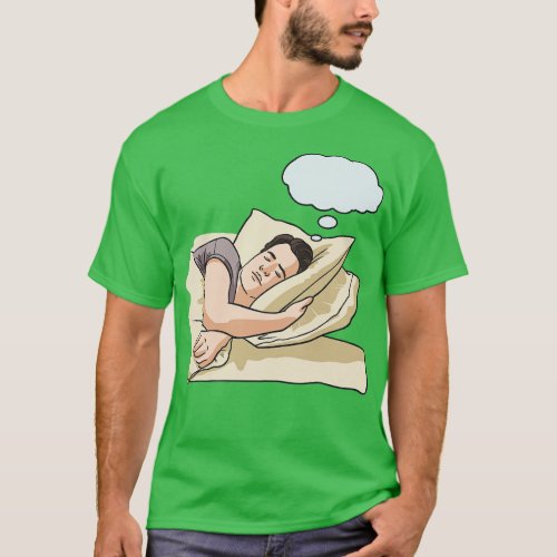 Man Dreaming With Thought Bubble Dreams Dream T_Shirt