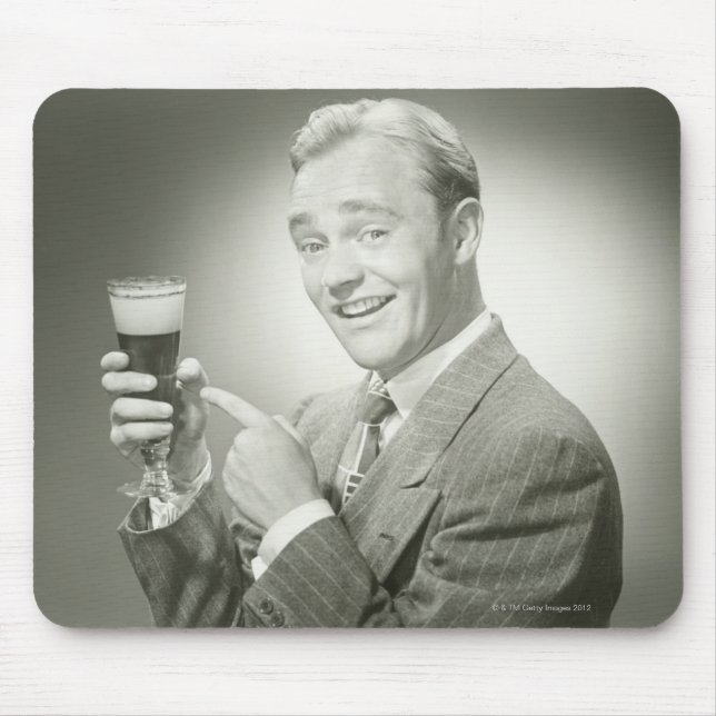 Man Drinking Mouse Pad (Front)