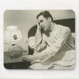 Man Drinking Water Mouse Pad