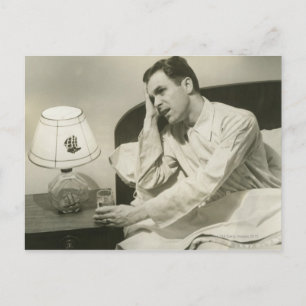 Man Drinking Water Postcard