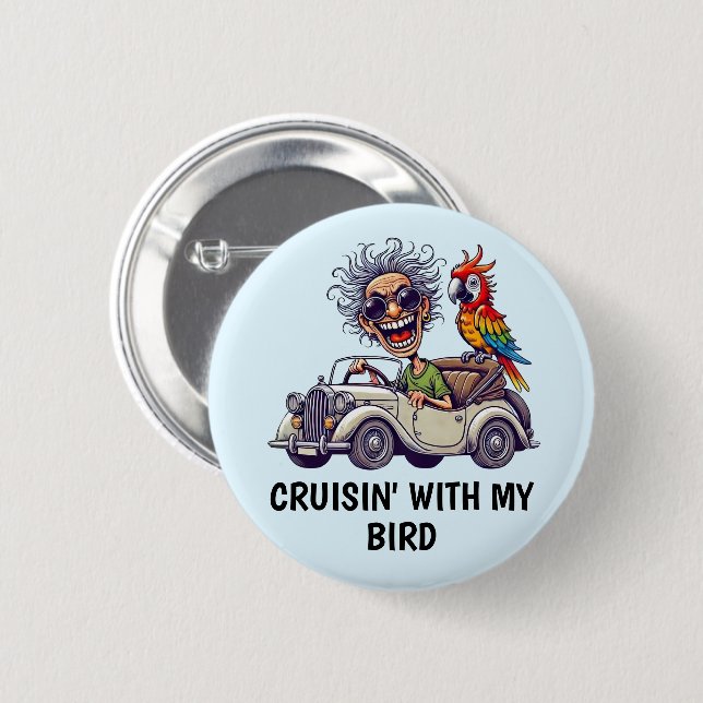 Man Driving Button (Front & Back)