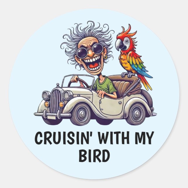 Man Driving Sticker Set (Front)