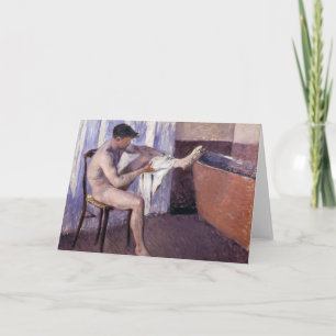 Man Drying Leg by Caillebotte Card