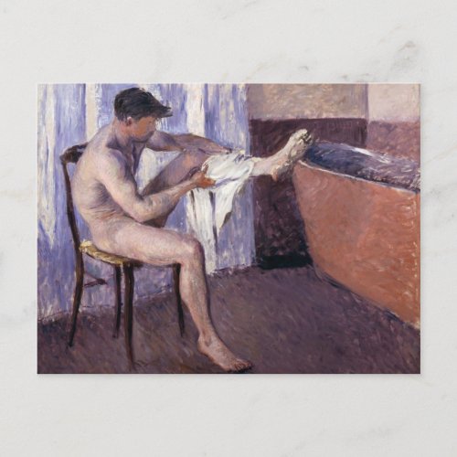 Man Drying Leg by Caillebotte Postcard