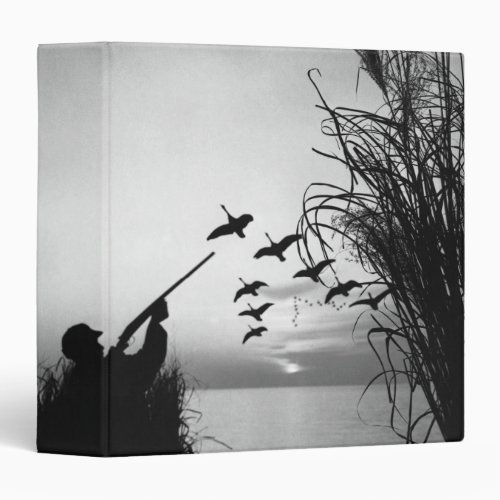 Man Duck Hunting 3 Ring Binder