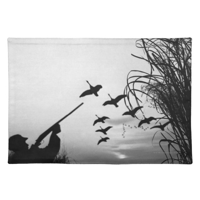 Man Duck Hunting Cloth Placemat (Front)