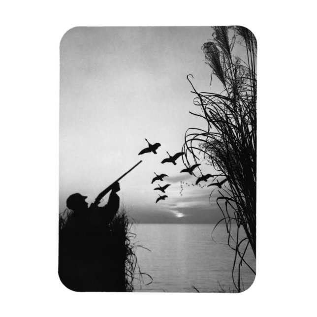 Man Duck Hunting Magnet (Vertical)