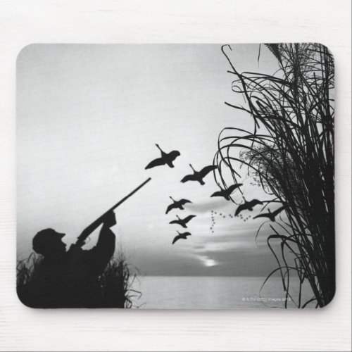 Man Duck Hunting Mouse Pad