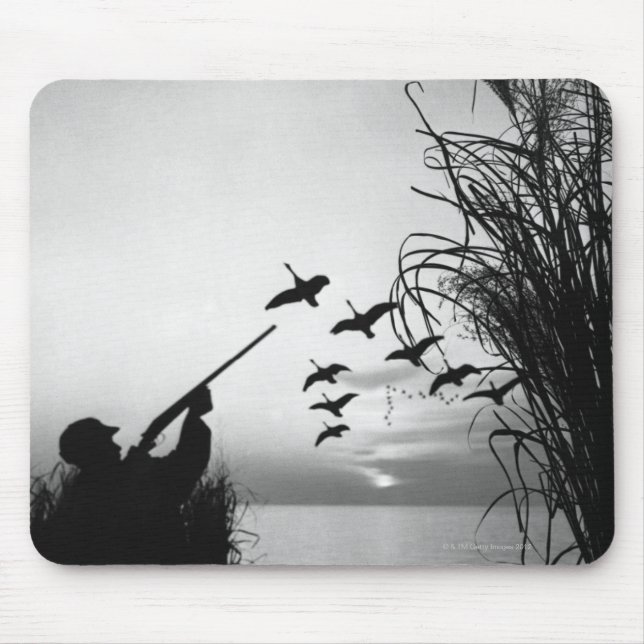 Man Duck Hunting Mouse Pad (Front)