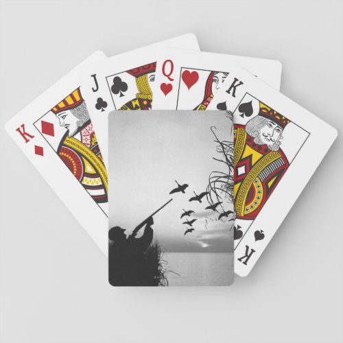 Man Duck Hunting Poker Cards