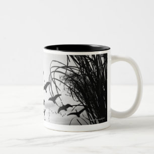 Man Duck Hunting Two-Tone Coffee Mug
