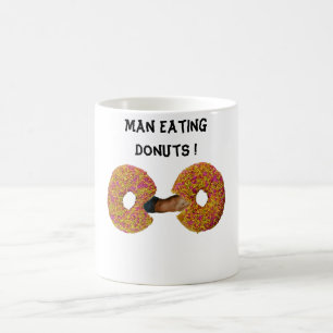 Man Eating Donuts ! Coffee Mug