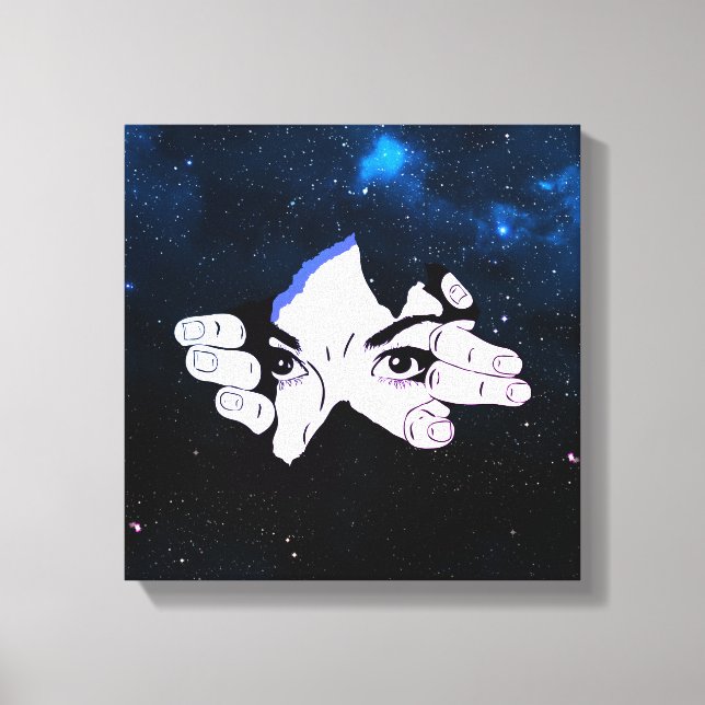 Man face in the sky canvas print (Front)