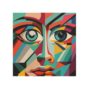 Man face Wood Wall Art