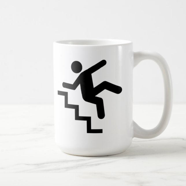 Man Falling Down the Stairs Coffee Mug (Right)