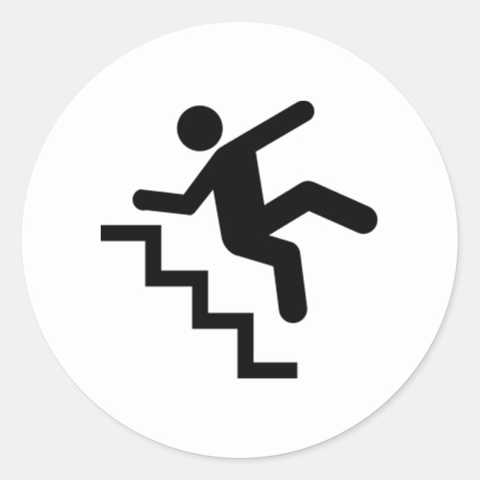 Man Falling Down the Stairs Stickers