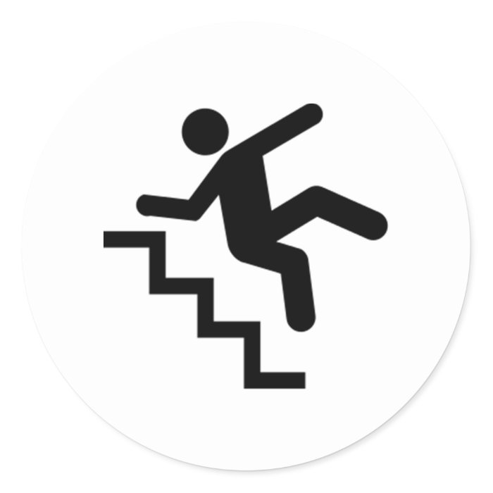 Man Falling Down the Stairs Stickers