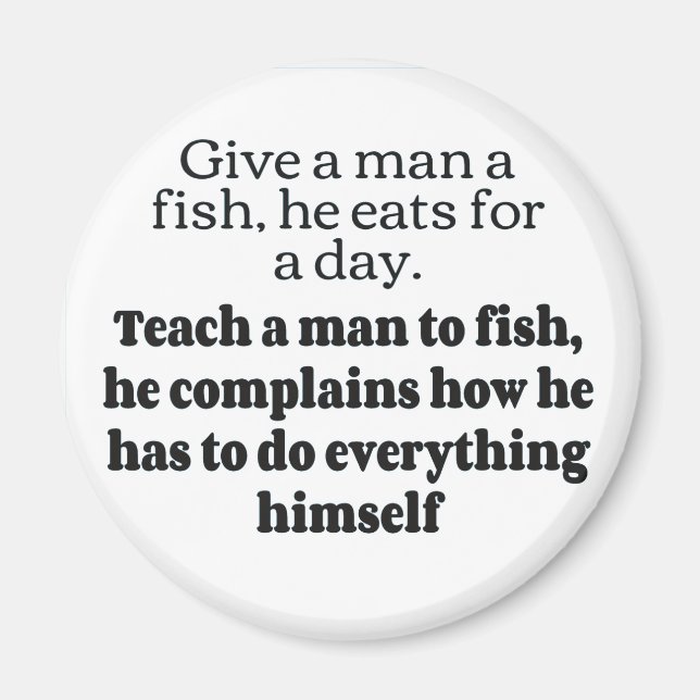 Man fish complains bf magnet (Front)