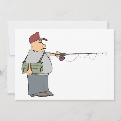 Man Fishing Invitations