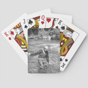 Man Fishing Poker Cards