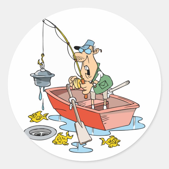 Man Fishing Stickers (Front)