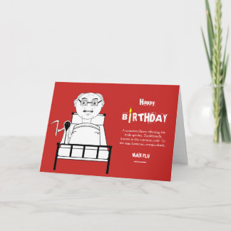 Man Flu Birthday Card