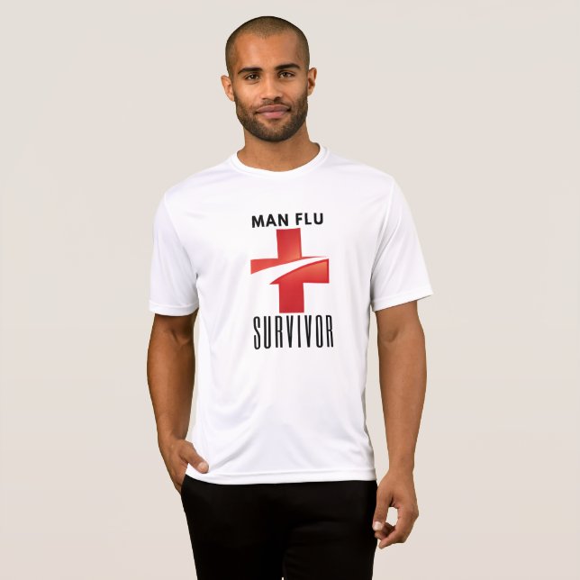 Man Flu Survivor T-Shirt (Front Full)