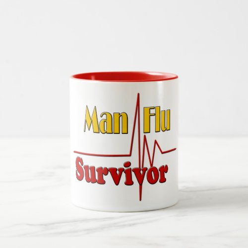 Man Flu Survivor Theme Two_Tone Coffee Mug