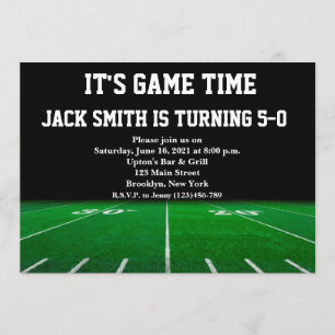 Man Football Custom Birthday Invitation