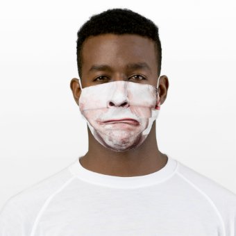 Man Funny Silly Grimace Adult Cloth Face Mask | Zazzle