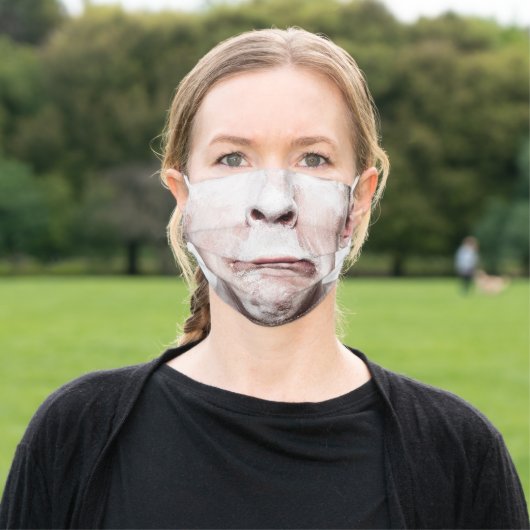 Man Funny Silly Grimace Adult Cloth Face Mask (Outside)