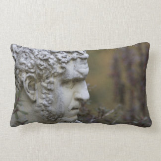 Man Garden Statue Photo Lumbar Pillow