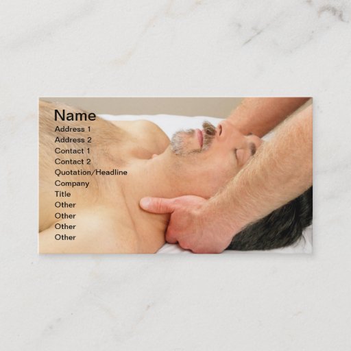 Customizable Man Getting Neck Massage Business Card Templates