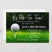 Man Golf Birthday Invitation (Front/Back)