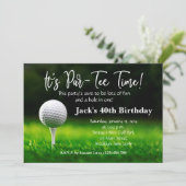 Man Golf Birthday Invitation (Standing Front)