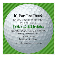 Man Golf Birthday Invitation