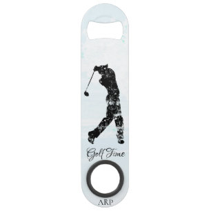 *~* Man Golfing Golf Course Tree Pond Golfer Bar Key