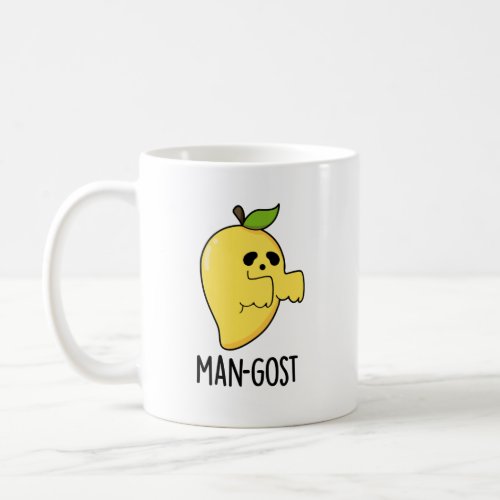 Man_gost Funny Halloween Mango Fruit Ghost Pun Coffee Mug