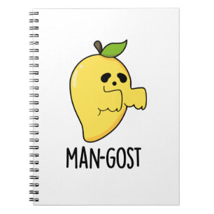 Man-gost Funny Halloween Mango Ghost Pun  Notebook