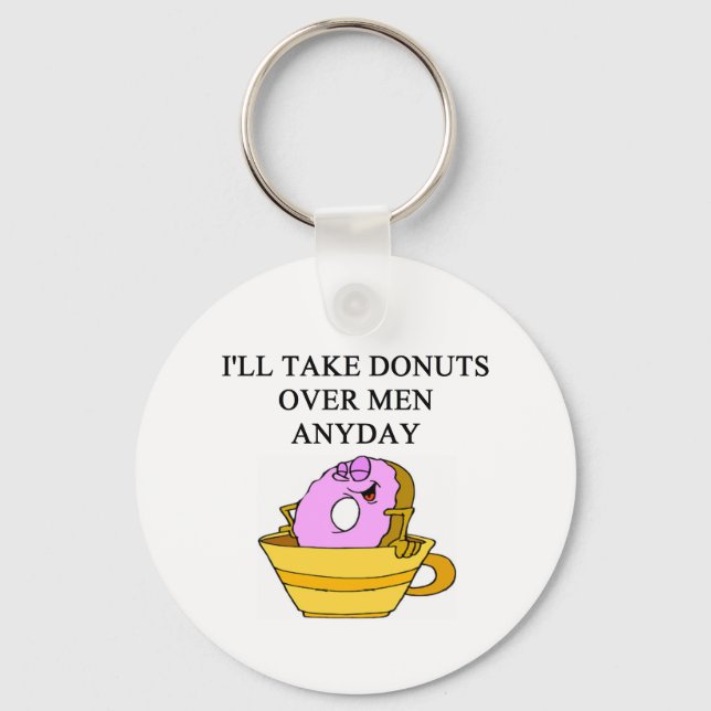 man hating woman joke keychain (Front)