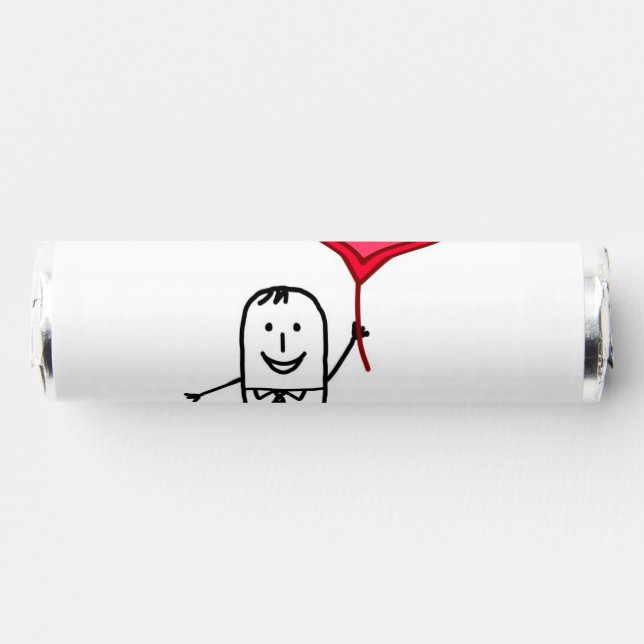 Man & Heart Breath Savers® Mints (Front)