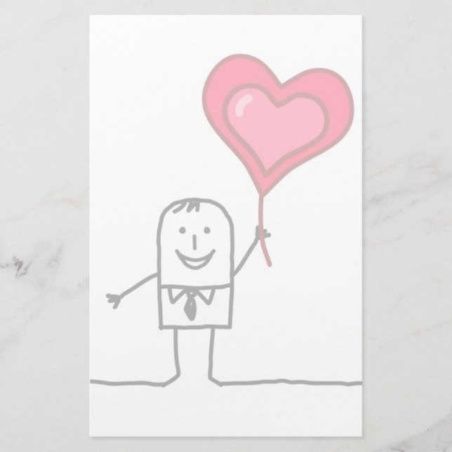 Man & Heart Stationery (Front)