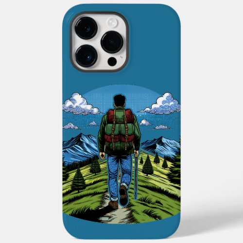 Man Hiking a Trail like the AT Case_Mate iPhone 14 Pro Max Case