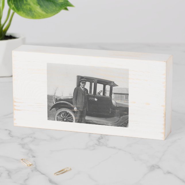 Man & His Antique Car Wood Storage Box (In Situ Horizontal)